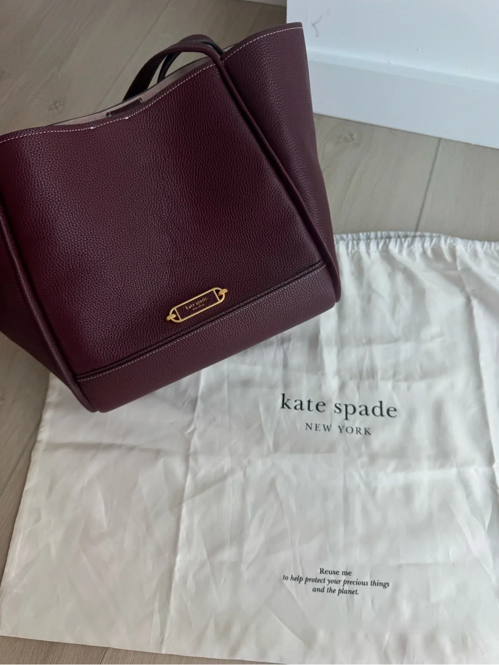 Kate Spade Gramercy Medium Tote in Burgundy